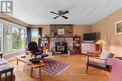 Living Room with wood FP -