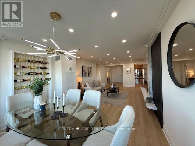 built-in wine rack in Dining room - 1707 - 55 Skymark Drive, Toronto, ON - Indoor Photo Showing Other Room