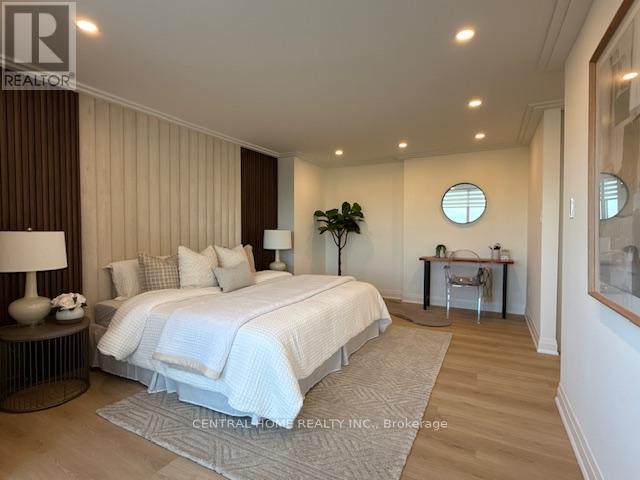 Paneled Master Bedroom - 1707 - 55 Skymark Drive, Toronto, ON - Indoor Photo Showing Bedroom