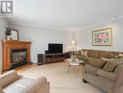 Comfortable living room with gas fireplace -