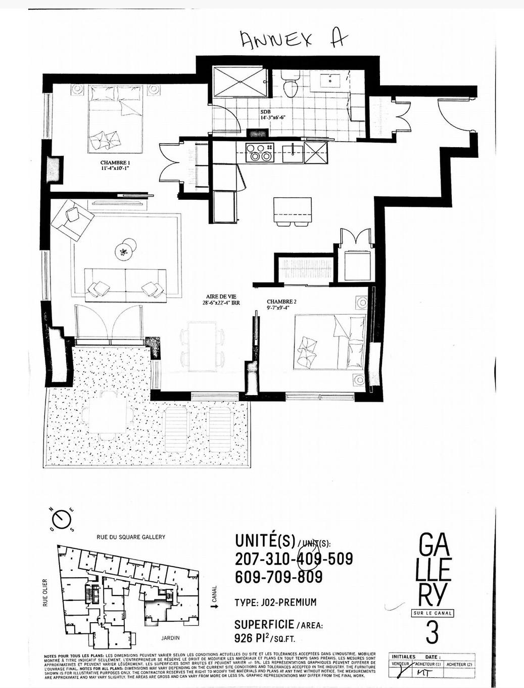 Plan (croquis) - 409-1320 Rue Olier, Montréal (Le Sud-Ouest), QC - Other