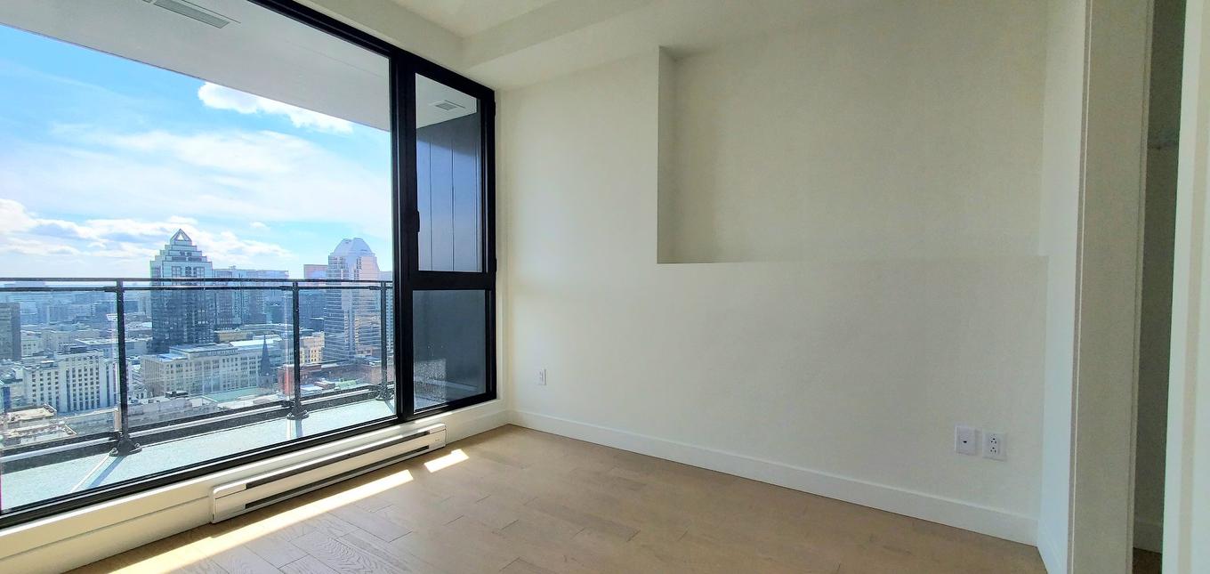 Bedroom - 3803-1210 Rue Jeanne-Mance, Montréal (Ville-Marie), QC - With Exterior