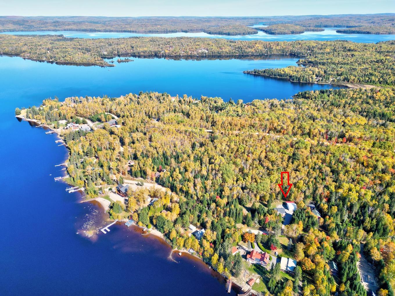 Aerial photo - 172 Ch. Du Domaine, Saint-Michel-Des-Saints, QC - Outdoor With Body Of Water With View
