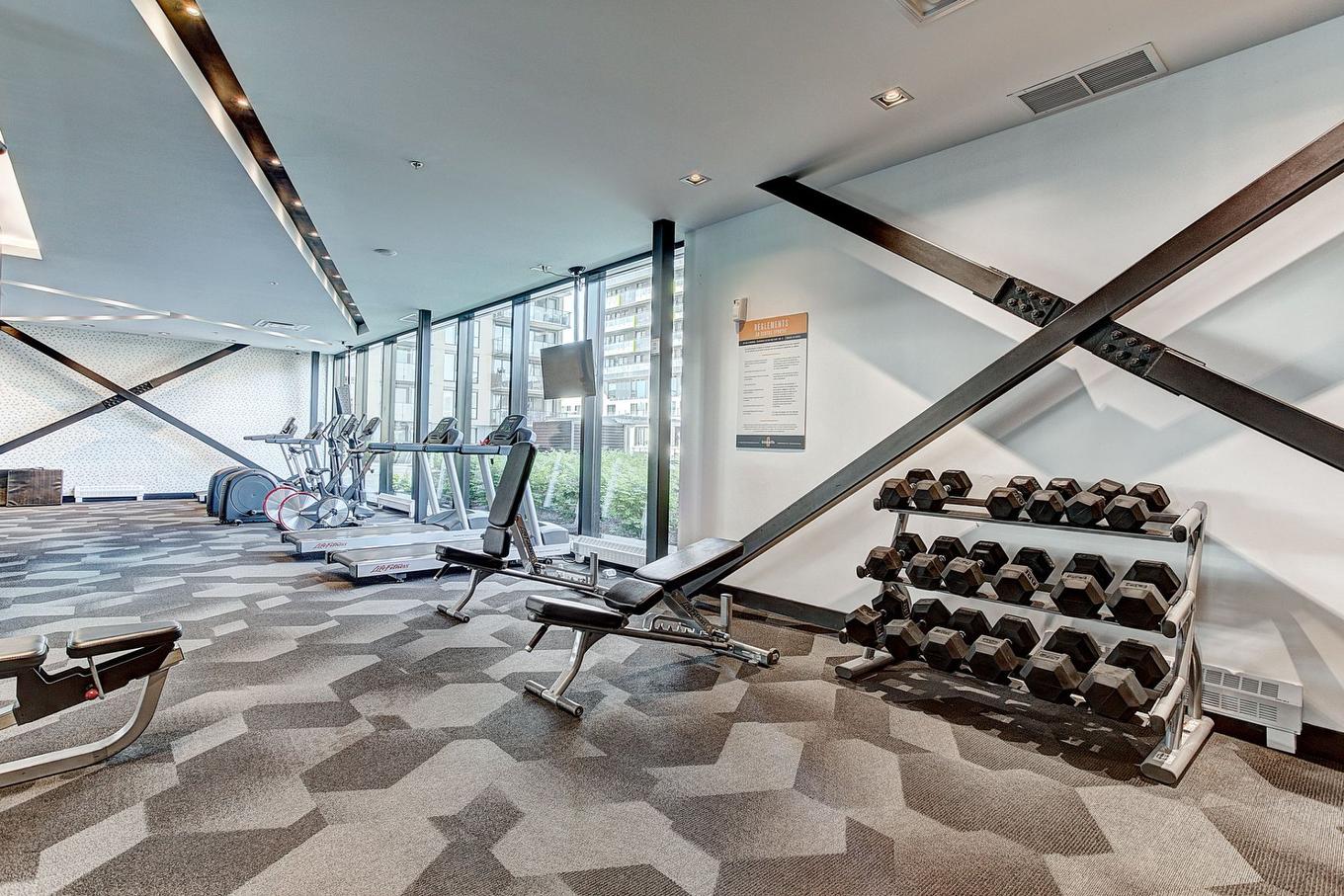 Salle d'exercice - 1702-195 Rue Peel, Montréal (Le Sud-Ouest), QC - Indoor