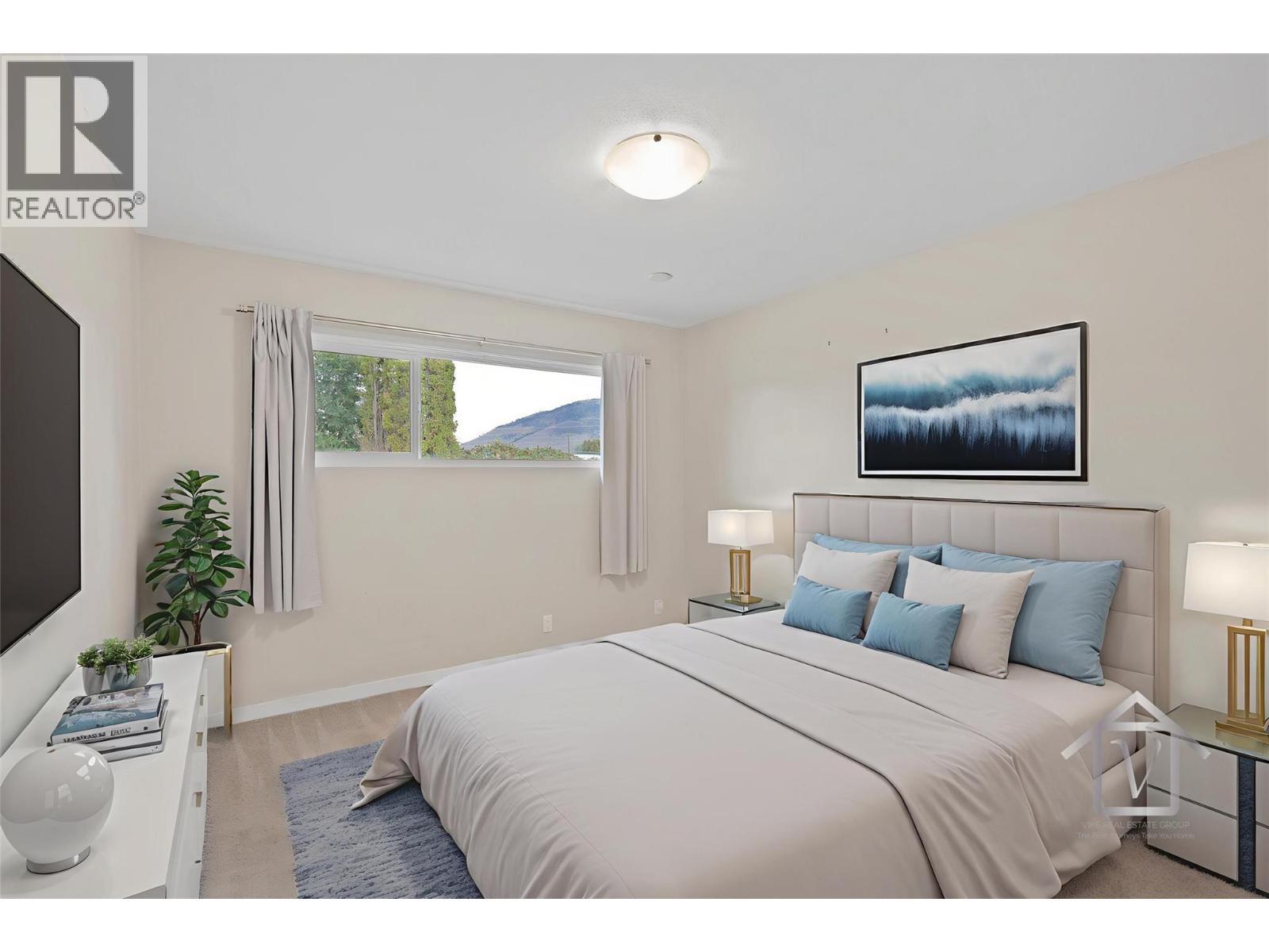 virtually staged - 293 Walnut Avenue, Kamloops, BC - Indoor Photo Showing Bedroom