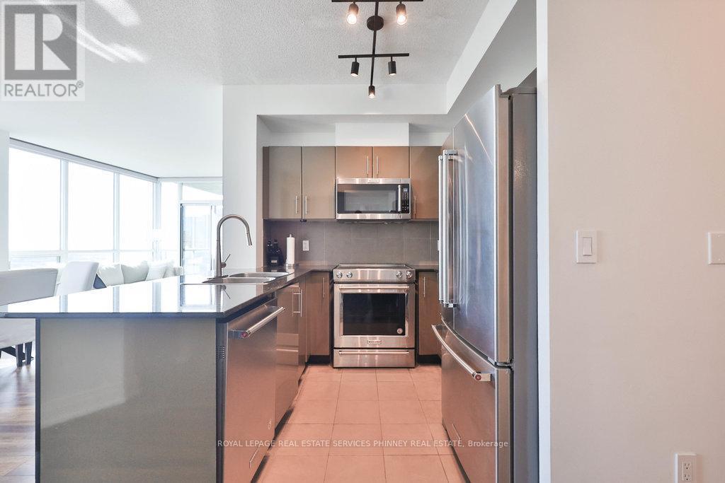 3109 - 16 Yonge Street, Toronto, ON - Indoor Photo Showing Kitchen With Stainless Steel Kitchen With Upgraded Kitchen