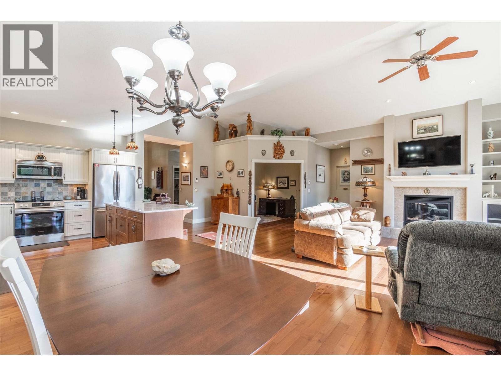 6833 Meadows Drive Unit# 28, Oliver, BC - Indoor With Fireplace