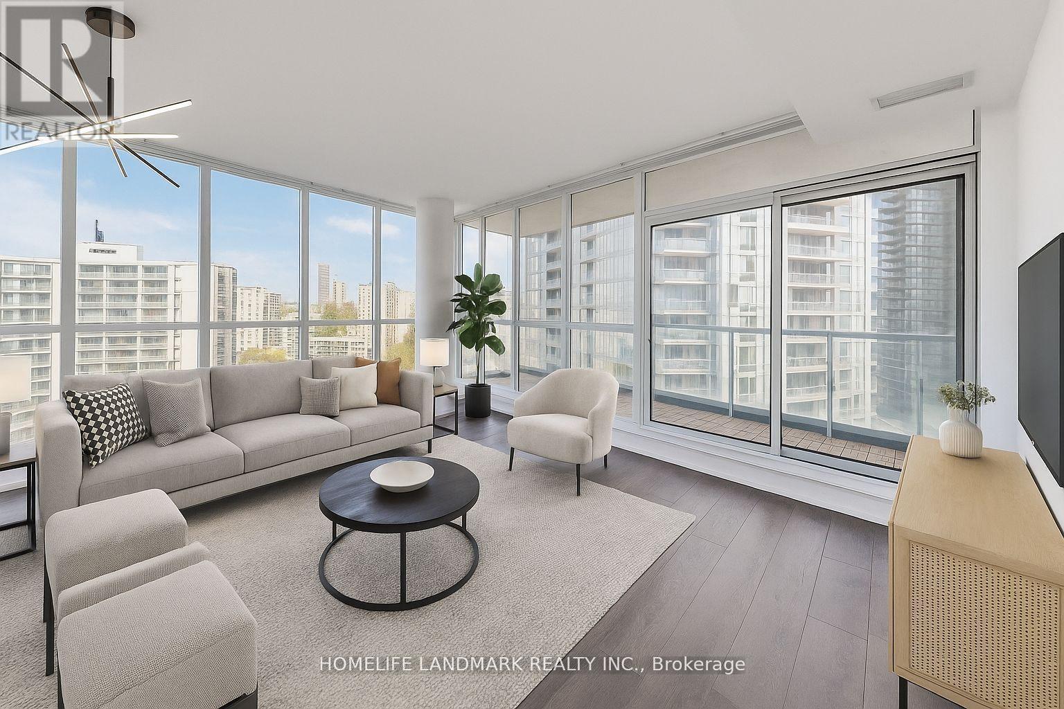 1208 - 66 Forest Manor Road, Toronto, ON - Indoor Photo Showing Living Room