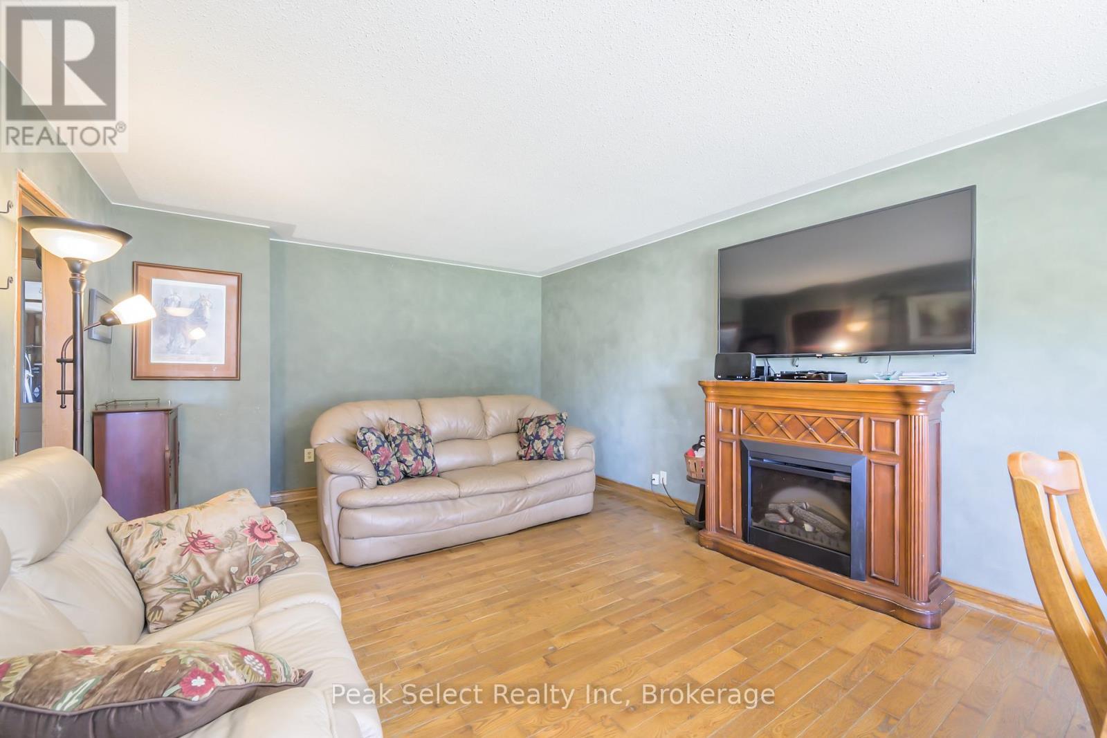 20076 Cherryhill Road, Thames Centre, ON - Indoor Photo Showing Living Room With Fireplace