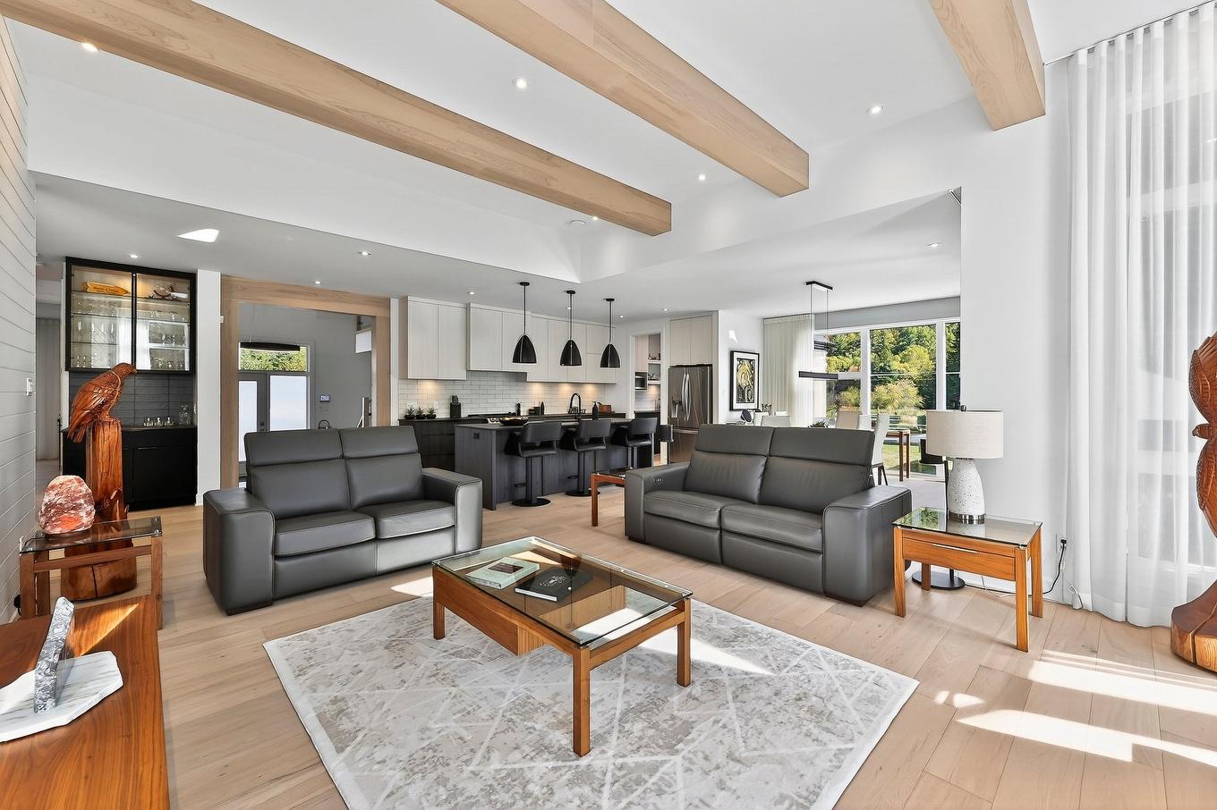 Living room - 1124 Ch. Du Massif, Piedmont, QC - Indoor Photo Showing Living Room