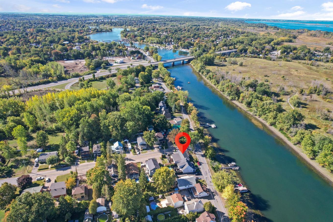 Aerial photo - 288 Boul. Salaberry N., Châteauguay, QC - Outdoor With Body Of Water With View