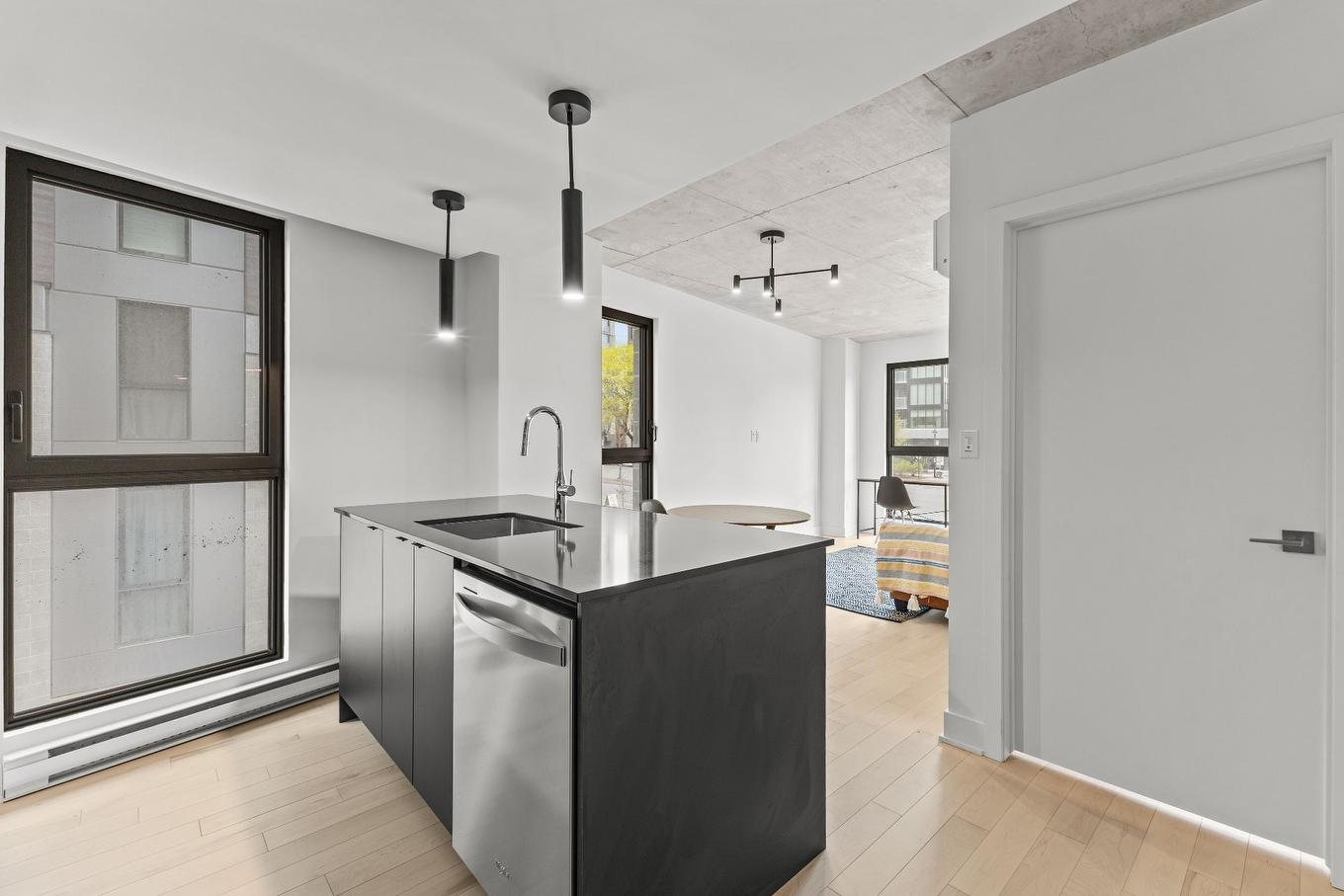 Kitchen - 106-1220 Boul. René-Lévesque E., Montréal (Ville-Marie), QC - Indoor Photo Showing Kitchen With Upgraded Kitchen