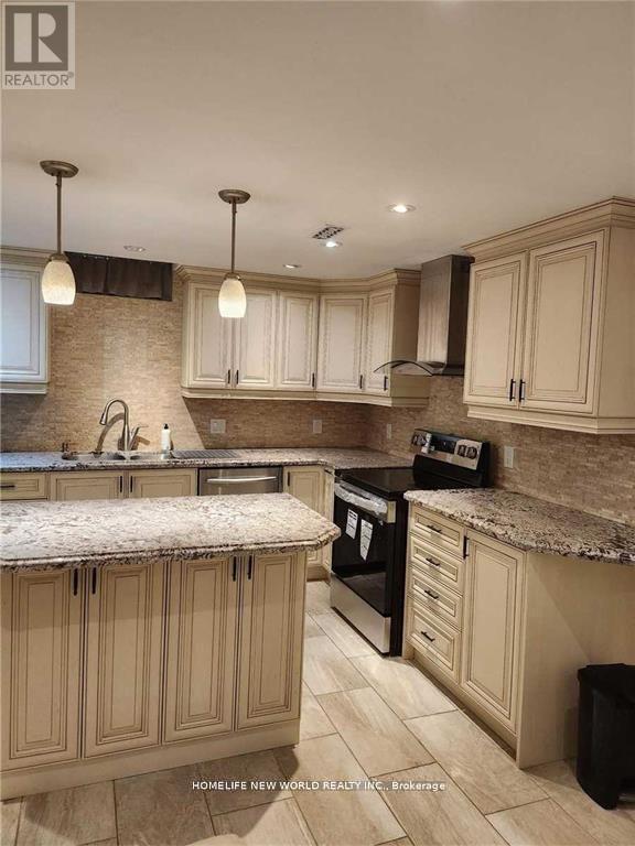 #Bsmt - 79 Ampezzo Avenue, Vaughan, ON - Indoor Photo Showing Kitchen With Double Sink