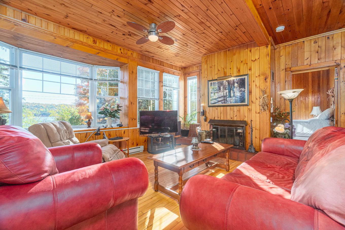 Living room - 165 Ch. Paquette, Mont-Tremblant, QC - Indoor Photo Showing Living Room With Fireplace