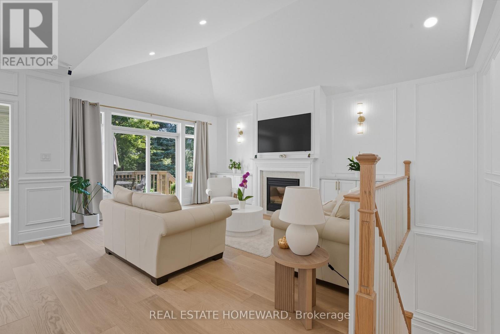 11 Loon Harbour Way, Markham, ON - Indoor Photo Showing Living Room With Fireplace