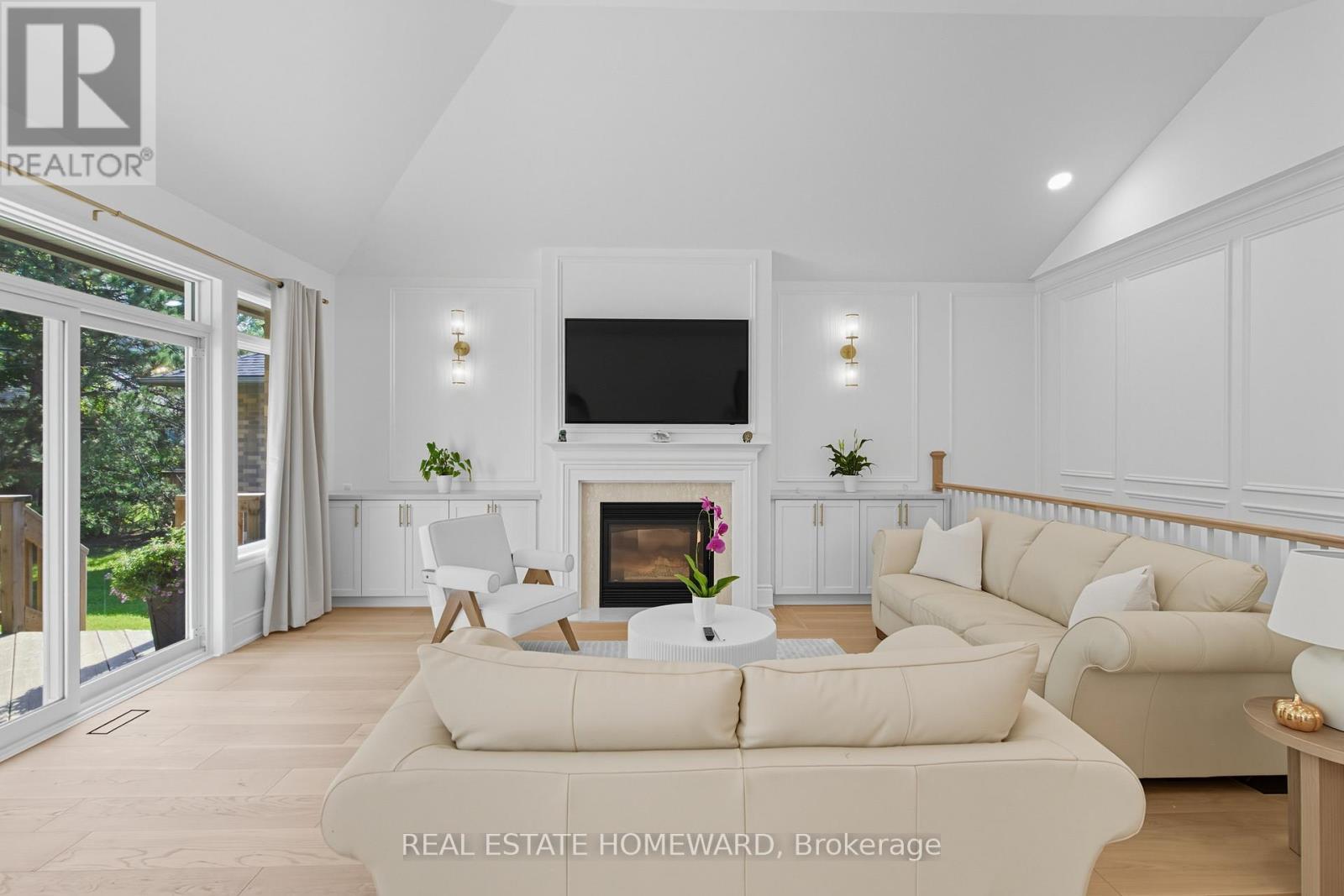 11 Loon Harbour Way, Markham, ON - Indoor Photo Showing Living Room With Fireplace