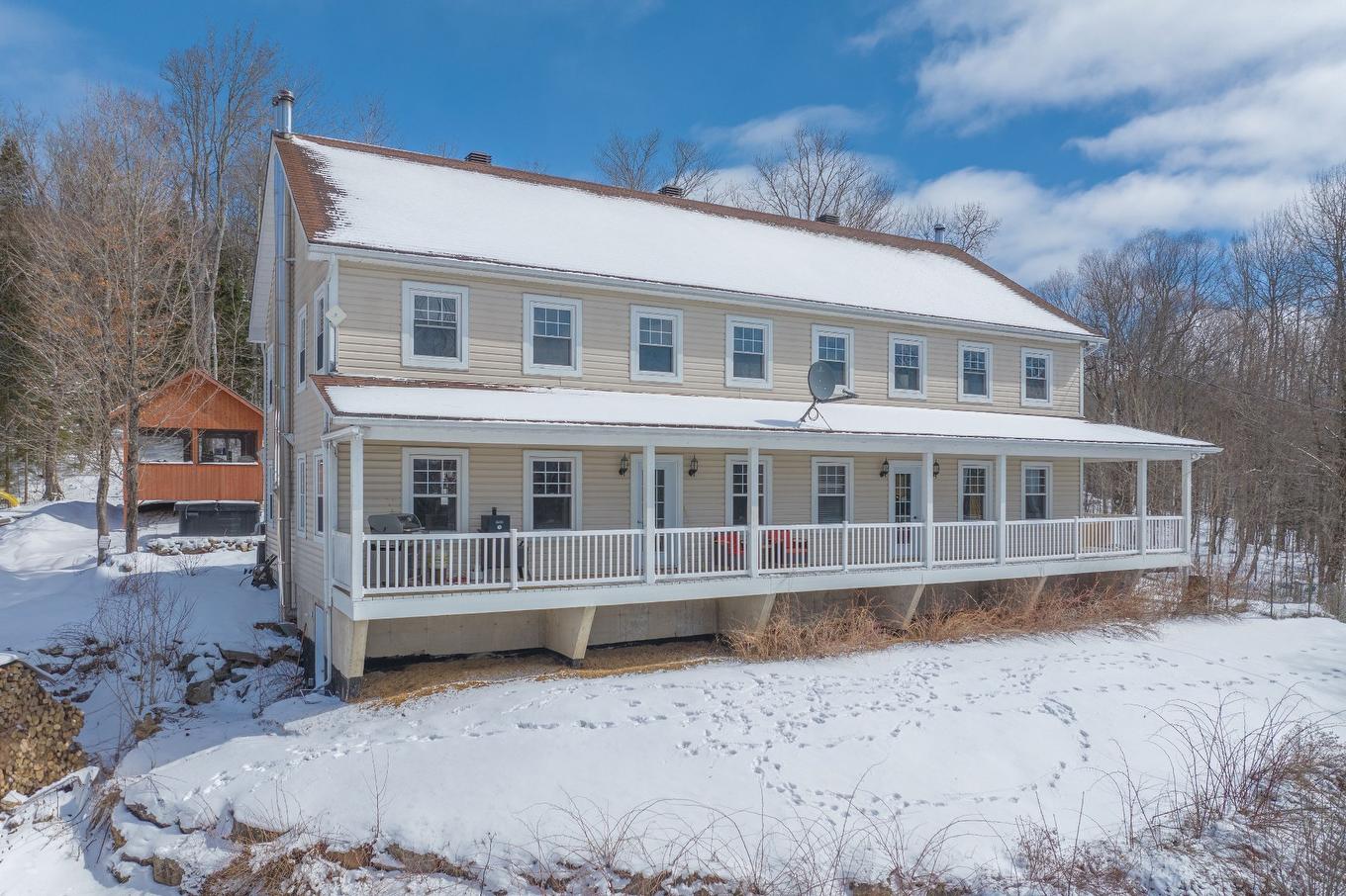 Frontage - 23Z - 23Az Ch. Du Lac-Allard, Lac-Saguay, QC - Outdoor With Deck Patio Veranda With Facade