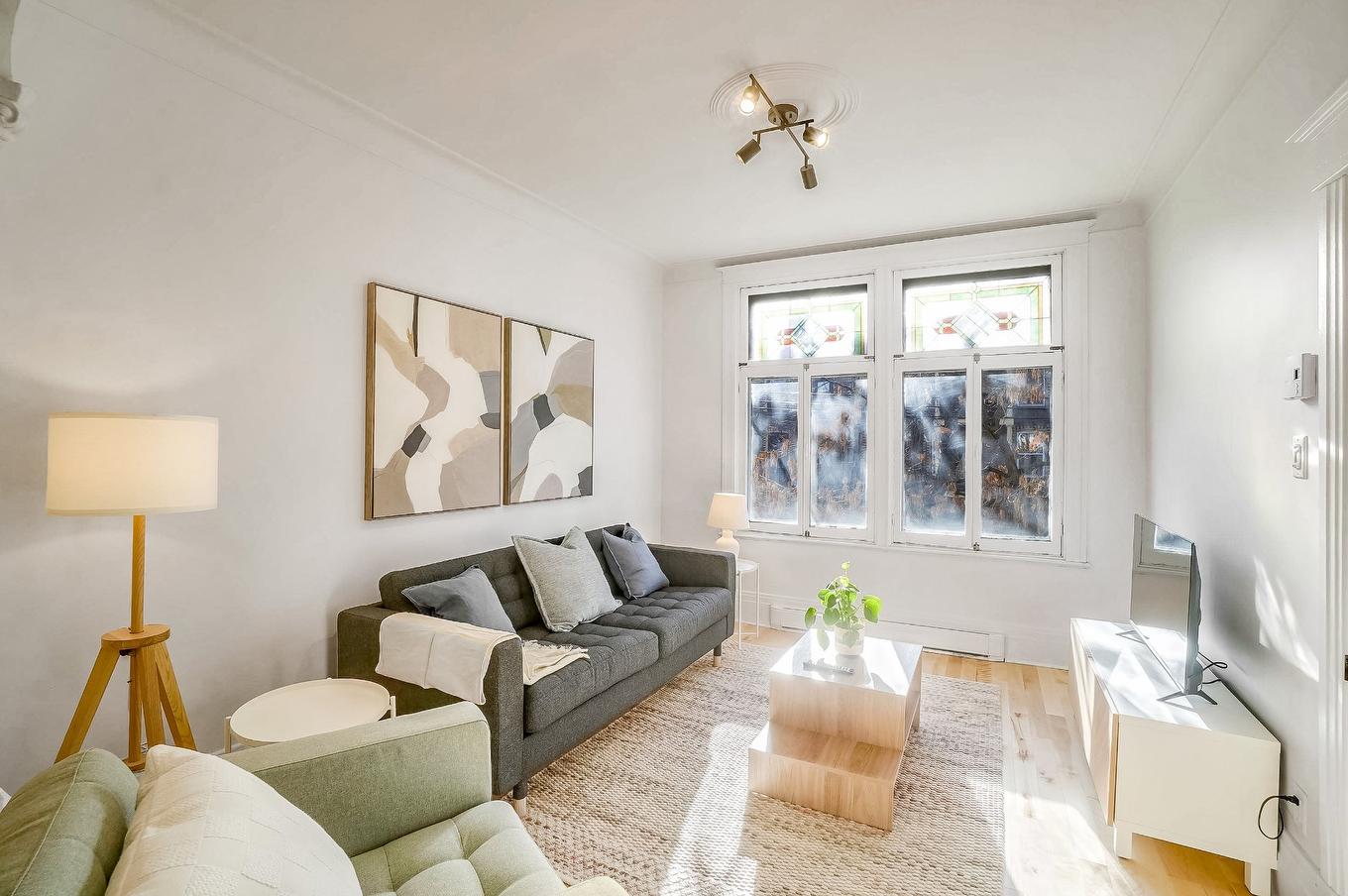 Salon - 5025 Rue Fabre, Montréal (Le Plateau-Mont-Royal), QC - Indoor Photo Showing Living Room