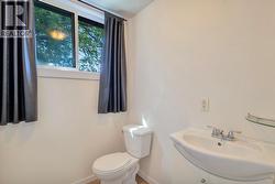 Half bathroom on upper level -
