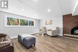 Finished lower level with above-grade window -