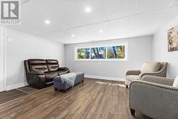 Finished lower level with above-grade window -