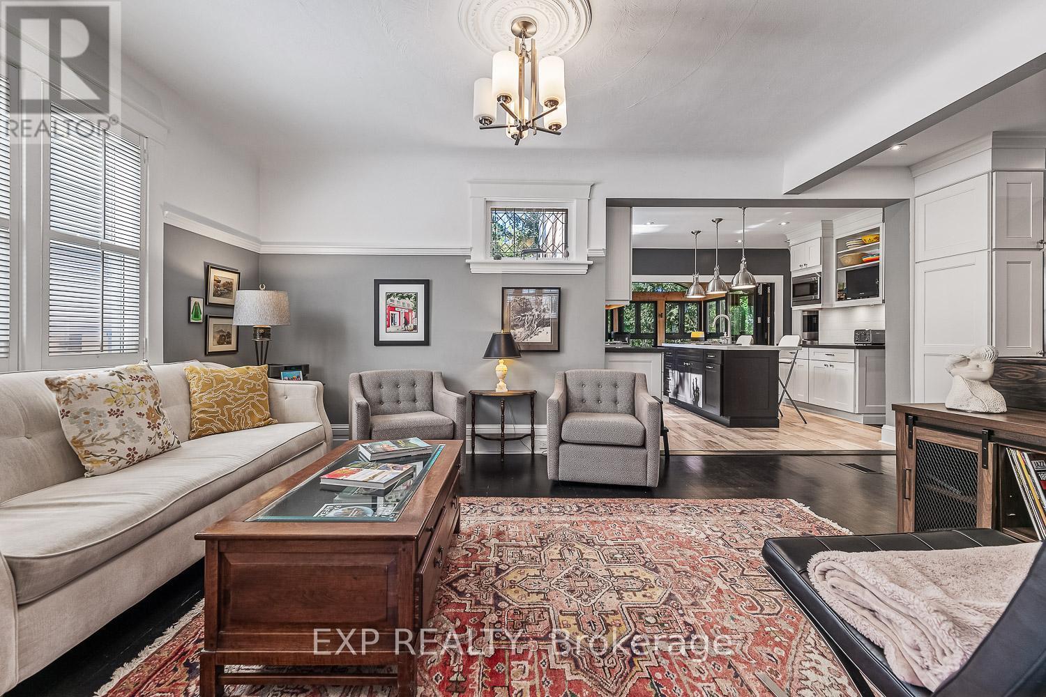 living room open to dining and kitchen - 208 Lorne Avenue, Newmarket, ON - Indoor Photo Showing Living Room