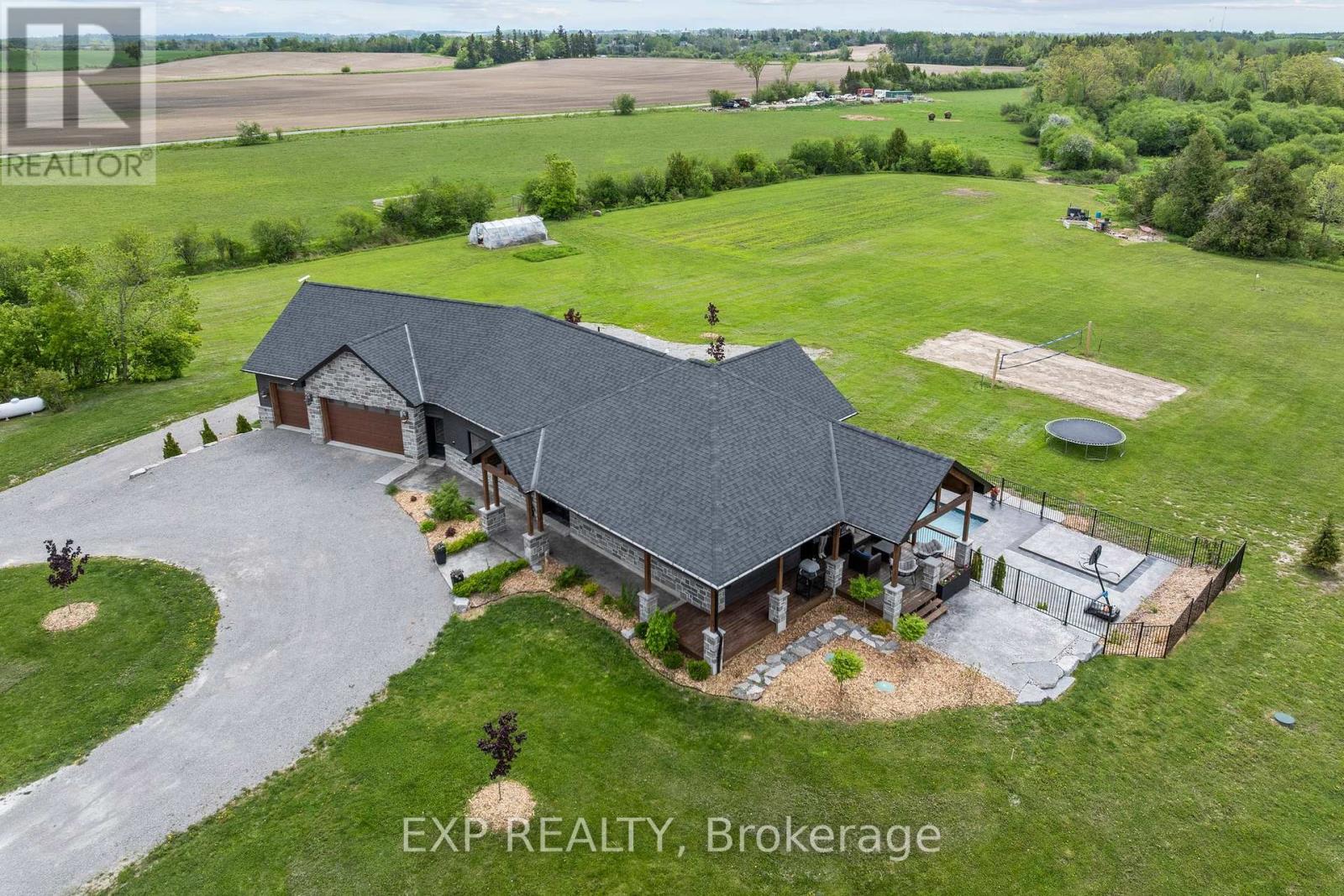 Sprawling Custom Bungalow - 1766 Concession 13 Road, Brock, ON - Outdoor With View
