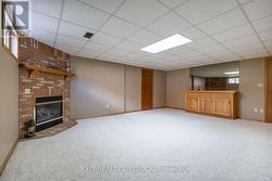 Rec Room with Gas Fireplace - Lower Level -
