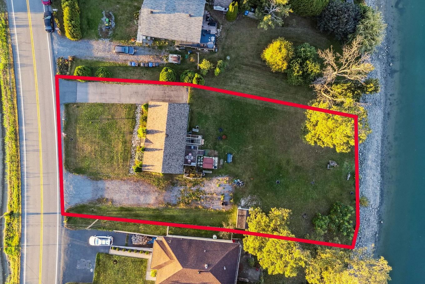 Aerial photo - 1415 Rue St-Jean-Baptiste, Saint-Roch-De-Richelieu, QC - Outdoor With Body Of Water With View