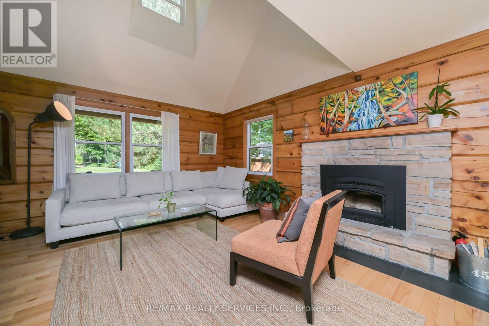 1 Mountainview Road, Mulmur, ON - Indoor Photo Showing Living Room With Fireplace