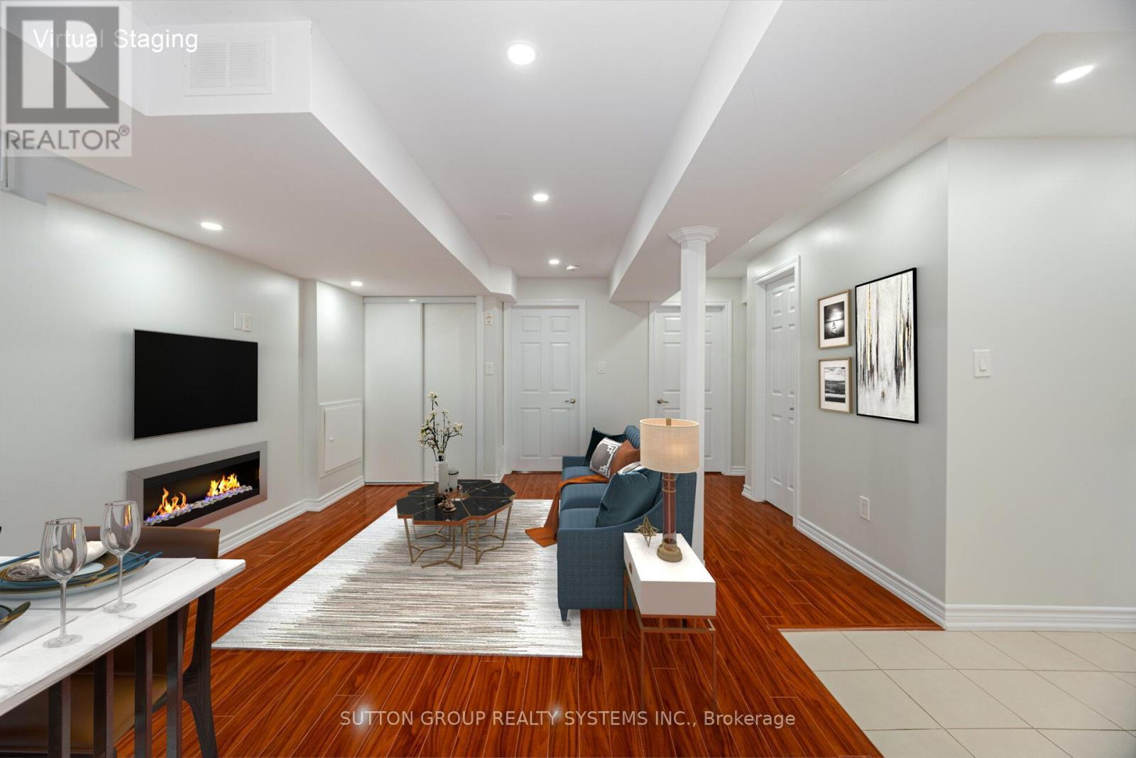 Lower - 79 Footbridge Crescent, Brampton, ON - Indoor With Fireplace