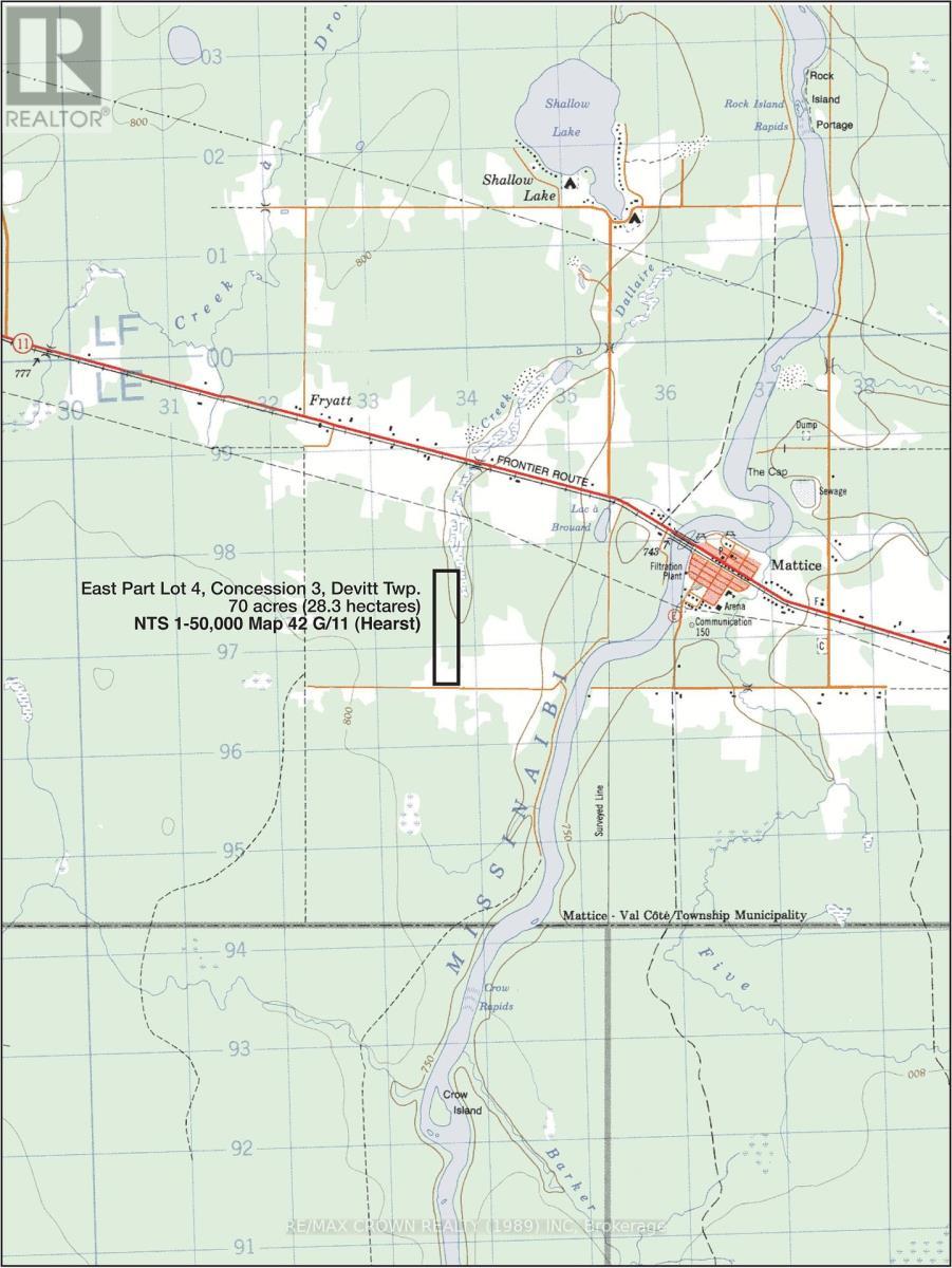 Lot 4 Pcl 2225, Mattice-Val Cote, ON