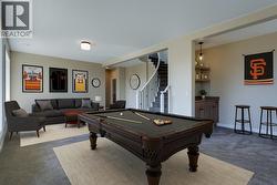 Rec room virtually staged -