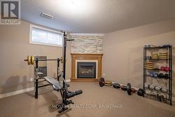 Thermostat controlled gas fireplace -