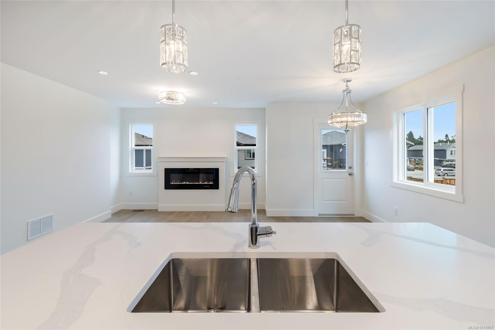 6266 Old Mill Rd, Duncan, BC - Indoor Photo Showing Kitchen With Fireplace
