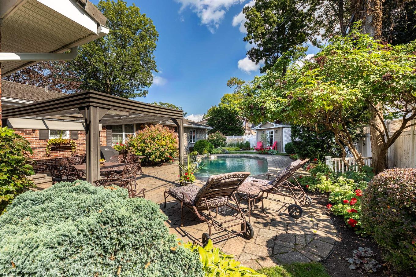 Backyard - 570 Rue De La Neuve-France, Saint-Jean-Sur-Richelieu, QC - Outdoor With In Ground Pool