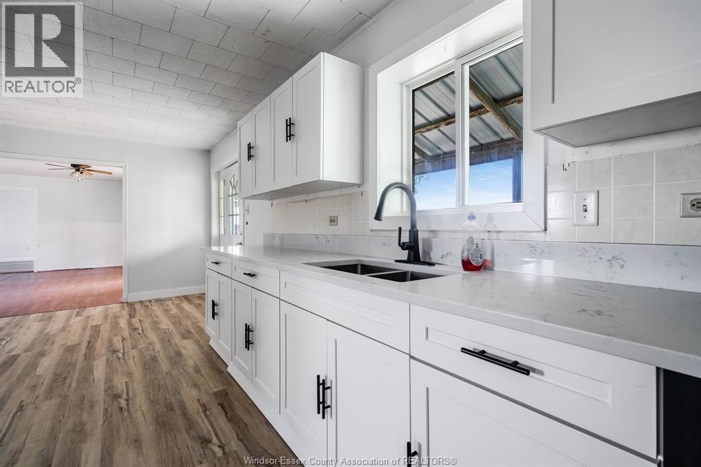 10350 Richardson Sideroad, Tilbury West, ON - Indoor Photo Showing Kitchen With Double Sink