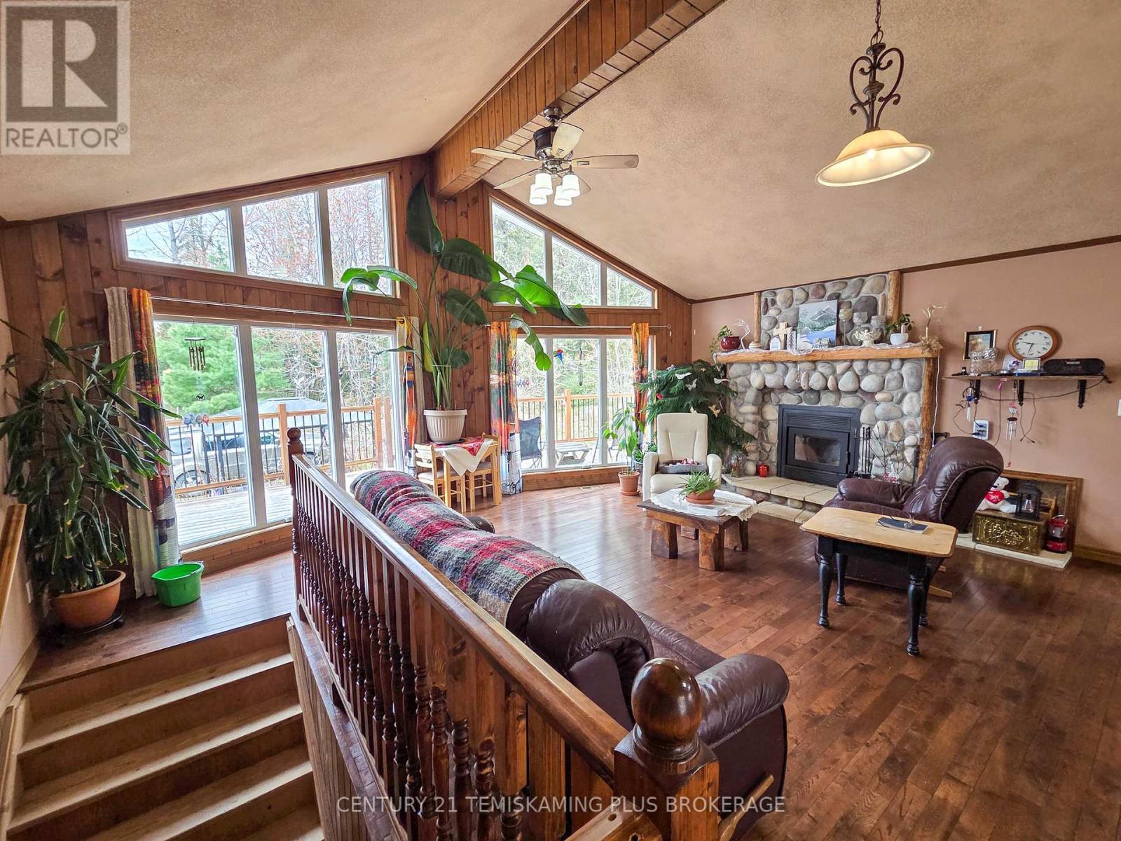 488011 Chamberlain 6 Road, Chamberlain, ON - Indoor Photo Showing Living Room With Fireplace