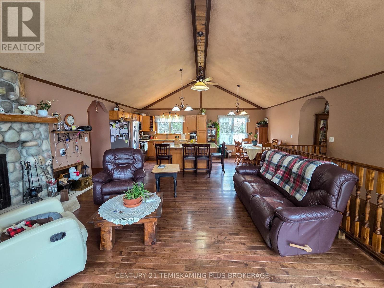 488011 Chamberlain 6 Road, Chamberlain, ON - Indoor Photo Showing Living Room With Fireplace