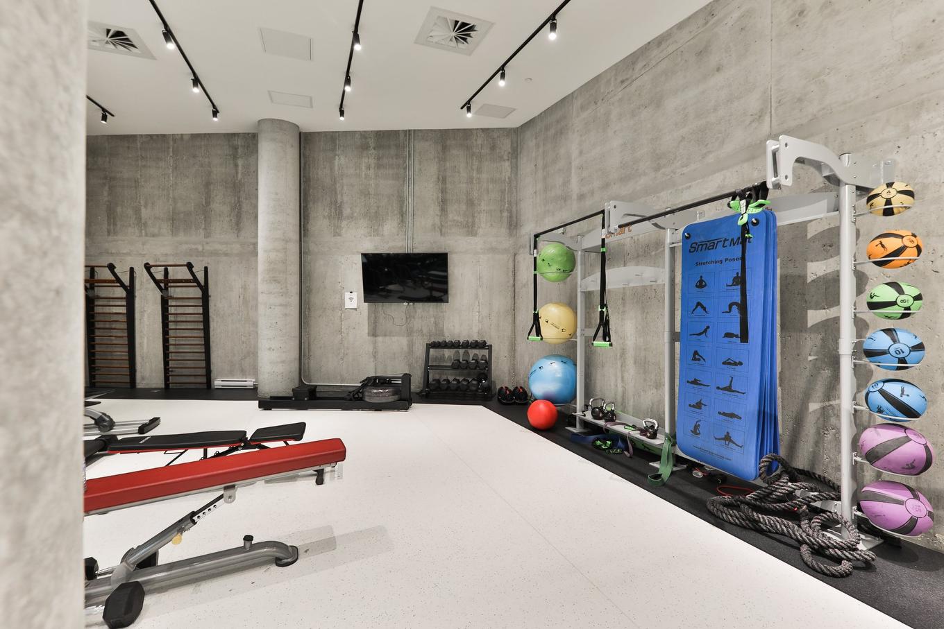 Exercise room - 222A-1550 Rue Des Bassins, Montréal (Le Sud-Ouest), QC - Indoor Photo Showing Other Room