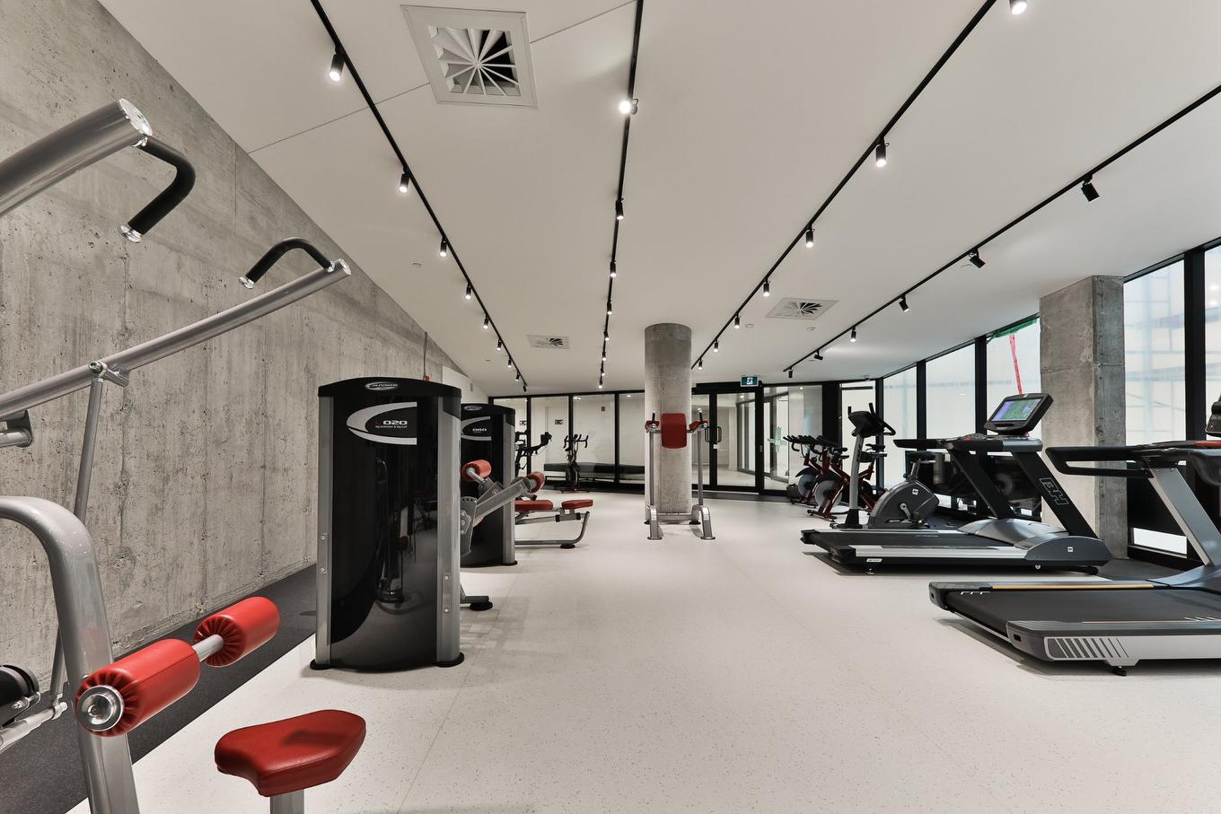 Exercise room - 222A-1550 Rue Des Bassins, Montréal (Le Sud-Ouest), QC - Indoor Photo Showing Gym Room