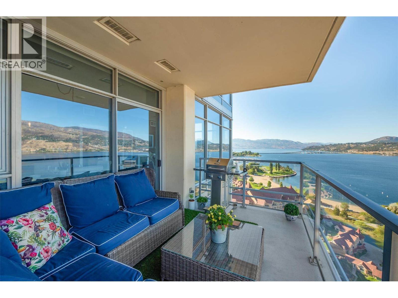 1075 Sunset Drive Unit# 2408, Kelowna, BC - Outdoor With Body Of Water With Balcony With View With Exterior