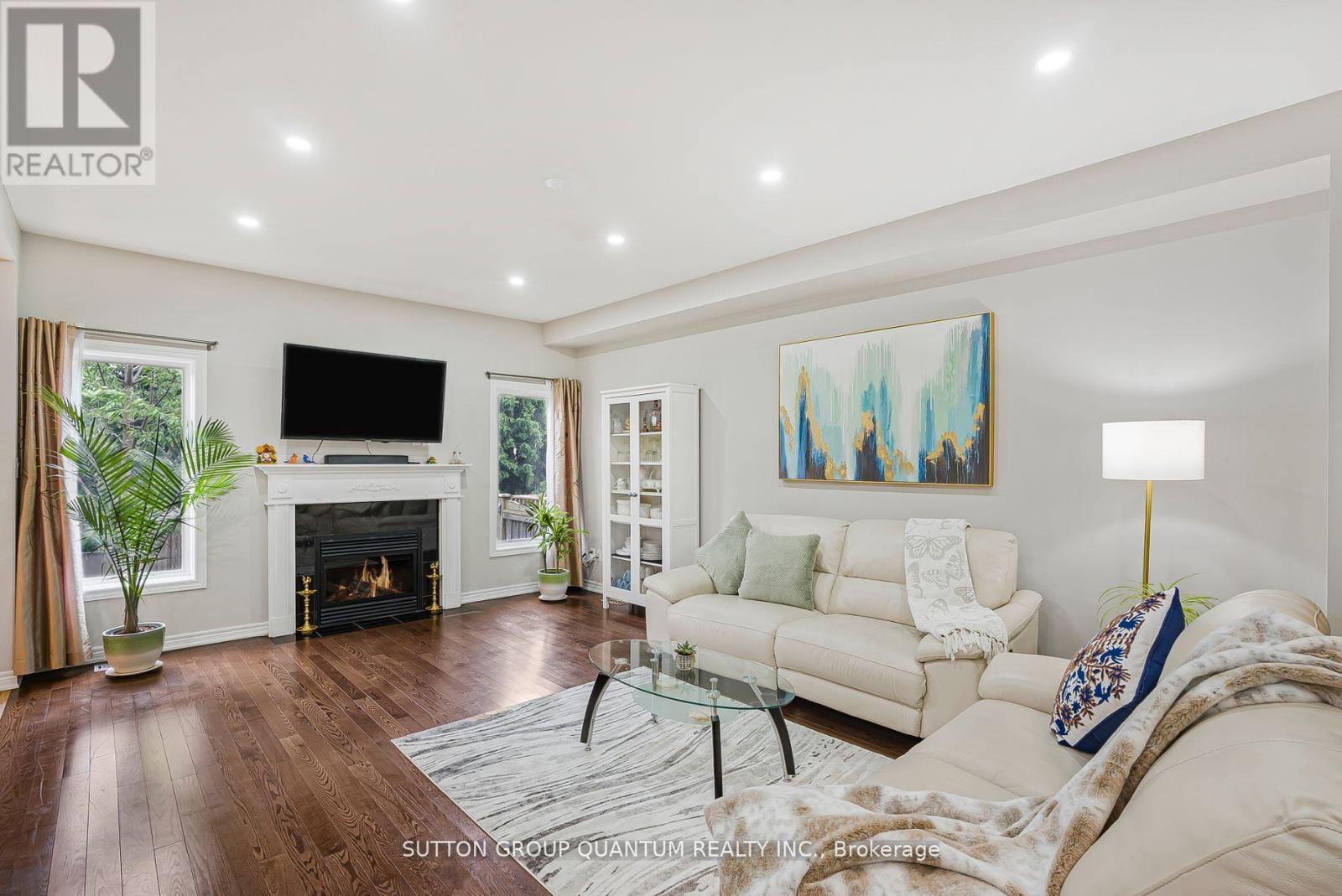 2467 Millstone Drive, Oakville, ON - Indoor Photo Showing Living Room With Fireplace