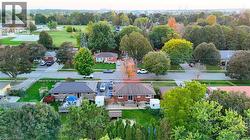 Drone / aerial view of a tree filled landscape -