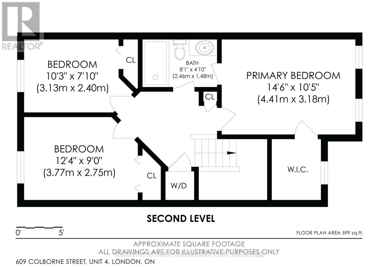 Second floor plan - 4 - 609 Colborne Street E, London East (East F), ON - Other