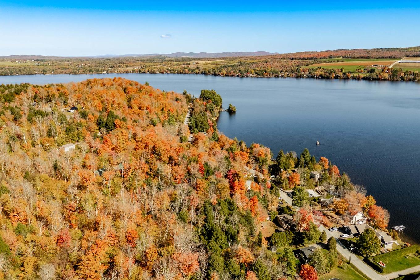 Aerial photo - 473 Rue Bordeleau, Magog, QC - Outdoor With Body Of Water With View