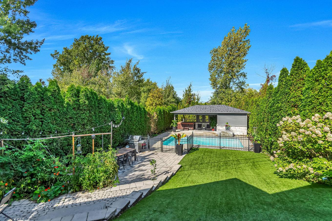 Backyard - 37 Rue Henri-Ladouceur, Mercier, QC - Outdoor With In Ground Pool With Backyard