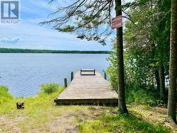 Community dock on private West Little Lake. -