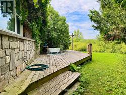 Oversized deck and outdoor tub w/hot water supply -