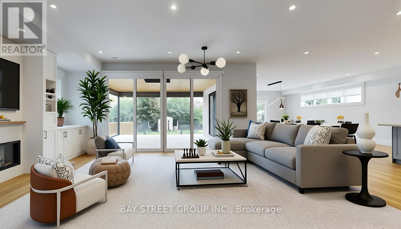 2267 Fifth Line W, Mississauga, ON - Indoor Photo Showing Living Room With Fireplace